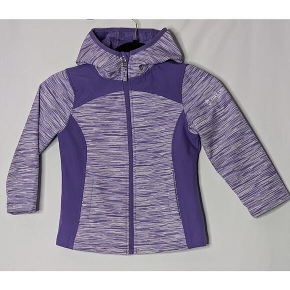 FREE COUNTRY Girls purple white all weather jacket size 5/6 - Picture 1 of 8